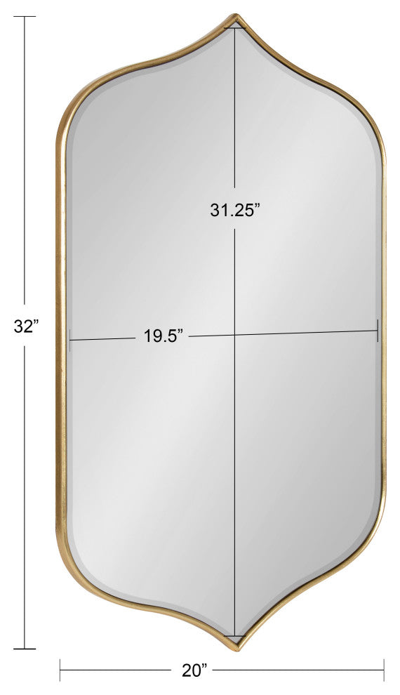 Tyla Framed Wall Mirror, Gold 20x32