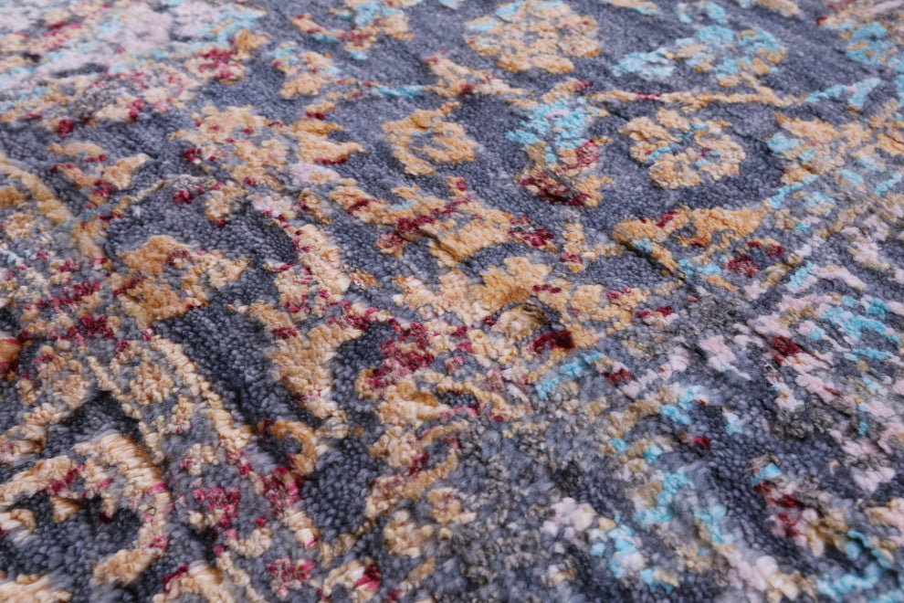Persian Hand-Knotted Wool and Silk Runner Rug 2' 6" X 12' 4" Q11834
