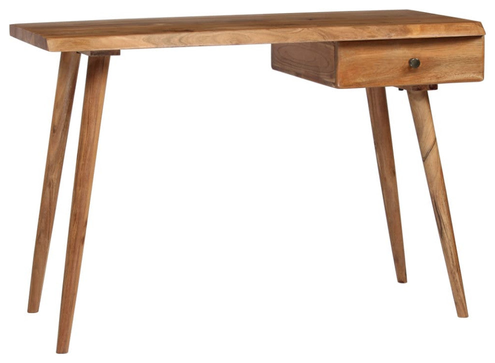 vidaXL Writing Table Home Office Computer Desk Workstation Solid Acacia Wood