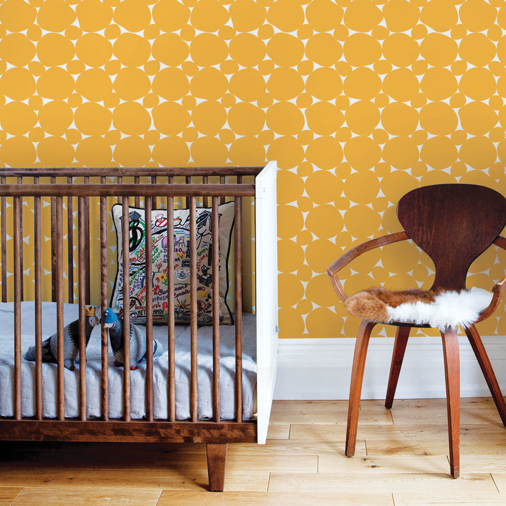 Dot Peel and Stick Vinyl Wallpaper, Yellow, 24"w X 60"h
