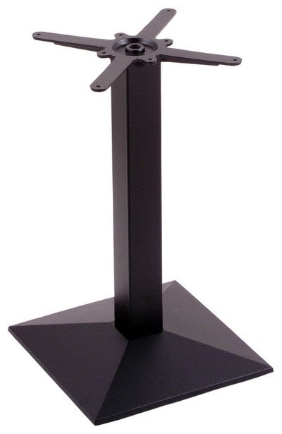 Holland Bar Stool 217 Black Cast Iron Table H Base, Square Foot