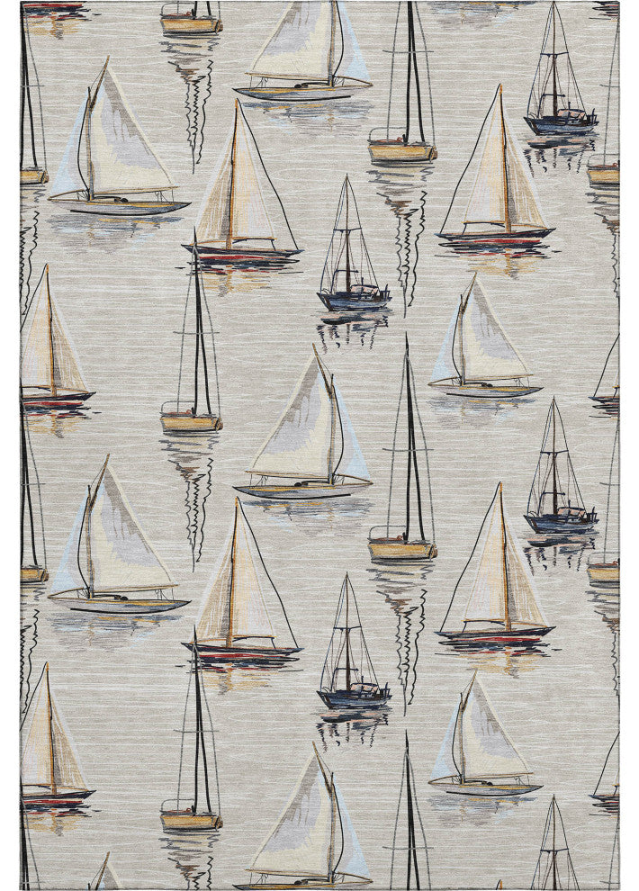 Addison Premium Washable Mayfield AMF153 Ivory 3' x 5' Rug