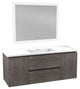Conques 48" Wall Mount Bathroom Vanity Set, Rich Gray