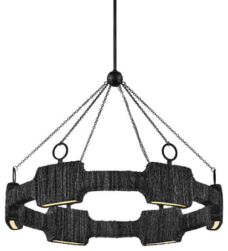 Hinkley Lighting 34106 Raffi 30"W Ring Chandelier - Carbon Black