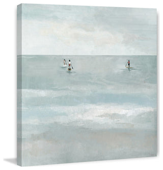 "Paddle Boarding" Painting Print on Wrapped Canvas, 12"x12"