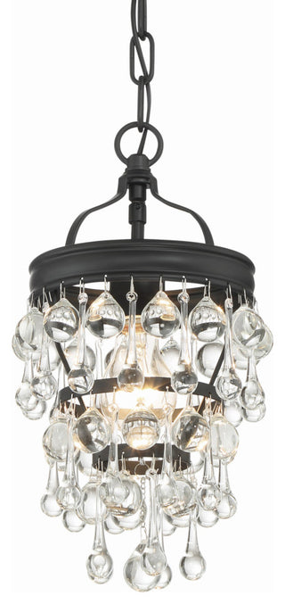 Crystorama Lighting Group 131 Calypso 7"W Crystal Mini Pendant - Matte Black