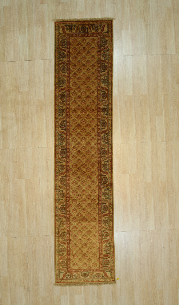 Brown Traditional Floral Heriz Weave Area Rug