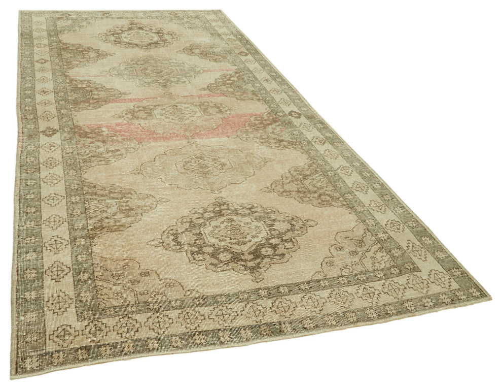 Rug N Carpet - Hand-knotted Turkish 5' 5" x 11' 3" Vintage Runner Rug