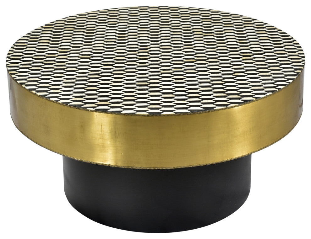Art Deco Optic Coffee Table - Yellow