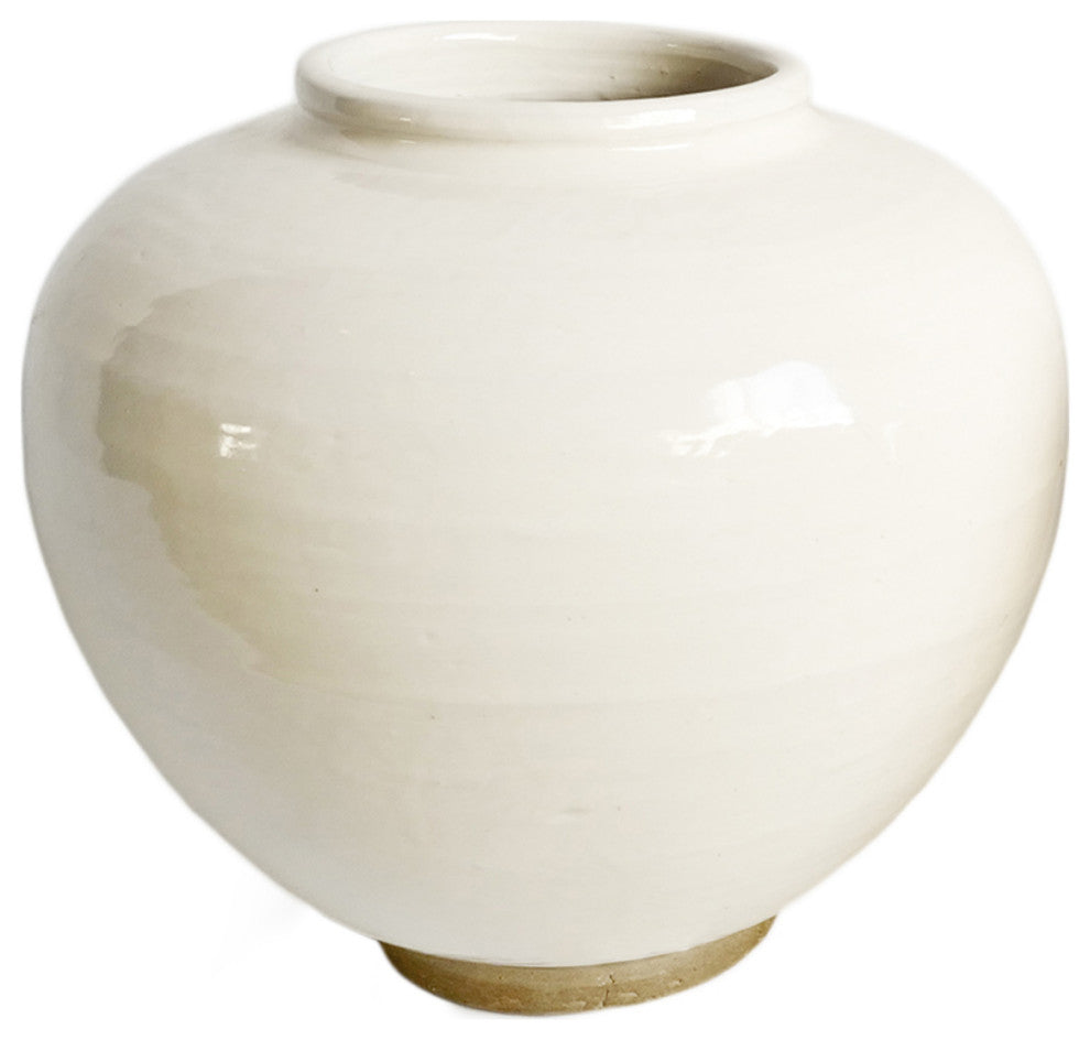 White Milk Ceramic Pear Pot