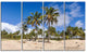 "Anakena Beach in Easter Island" Canvas Print, 4 Panels