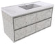 MOM 48" Wall Mounted Vanity With 4 Drawers and Acrylic Single Sink, Marble
