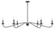 6-Light Chandelier, Matte Black, Matte Black