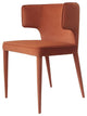 Orange Velvet Wrapped Dining Chair