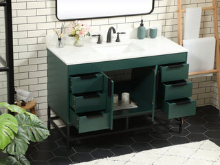 Home Living 22" Modern Green-Light Bathroom Vanity