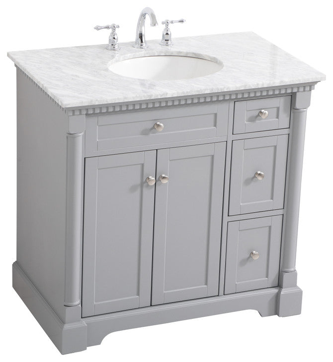 Home Living 36" Single Bathroom Vanity, Gray