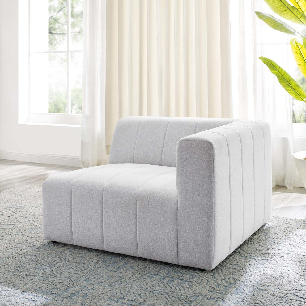Sofa Corner Chair, Fabric, Ivory White, Modern, Living Lounge Hotel Hospitality