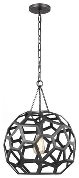 Feccetta One Light Pendant in Midnight Black