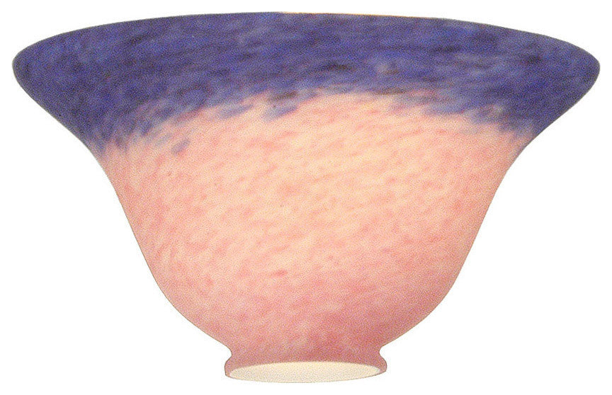 Meyda lighting 13940 7.5"W Pink/Teal Pate-De-Verre Bell Shade