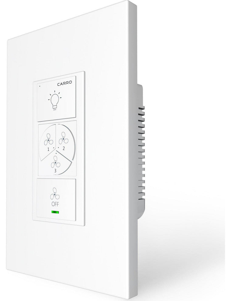 CARRO Smart Switch, 2 in 1 Fan Speed Control and Light On/Off Switch, 2 Gang
