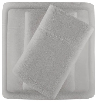 True North by Sleep Philosophy Knitted Micro Fleece Solid Sheet Set, Full