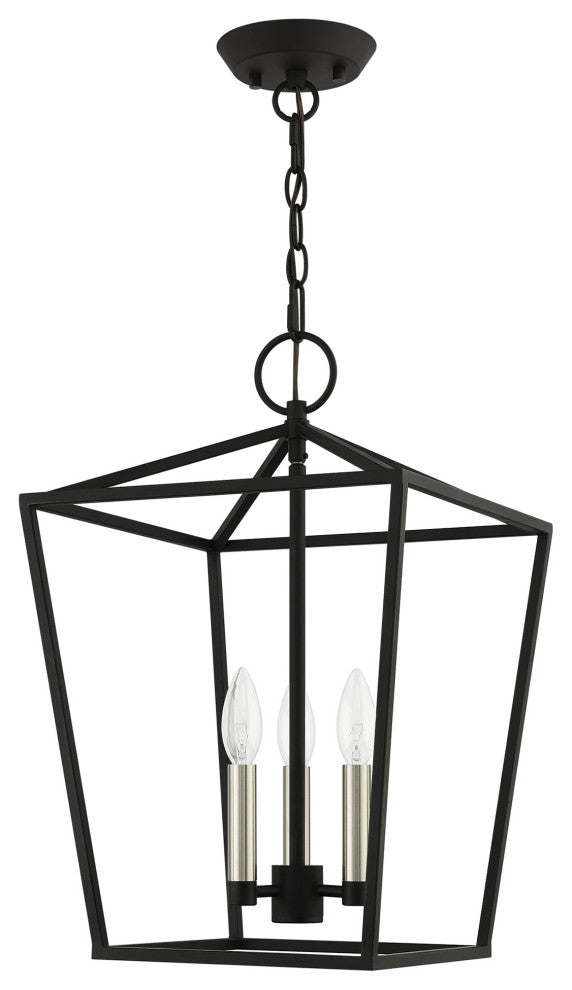 Devone 3 Light Black Lantern