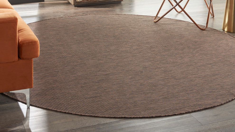 Nourison Positano Contemporary Area Rug, Natural, 8'xround
