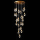 Geometric Irregular Cut Crystal Chandelier Lighting, 24 Lights