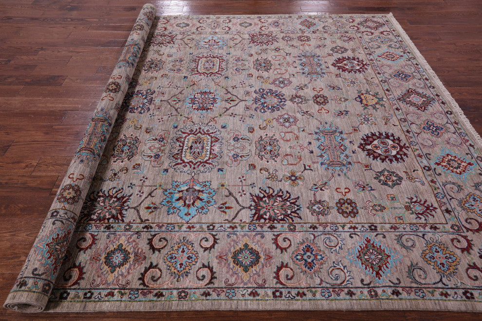 Persian Tabriz Handmade Wool Rug 8' 2" X 9' 10" Q10138