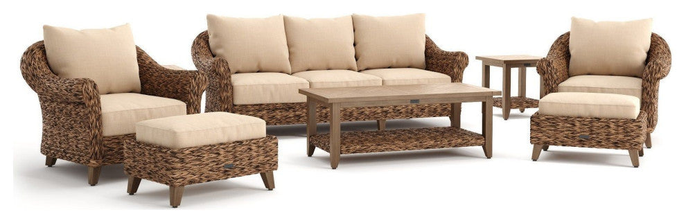 Cayman 8 Piece Seating Set, Heritage Brown