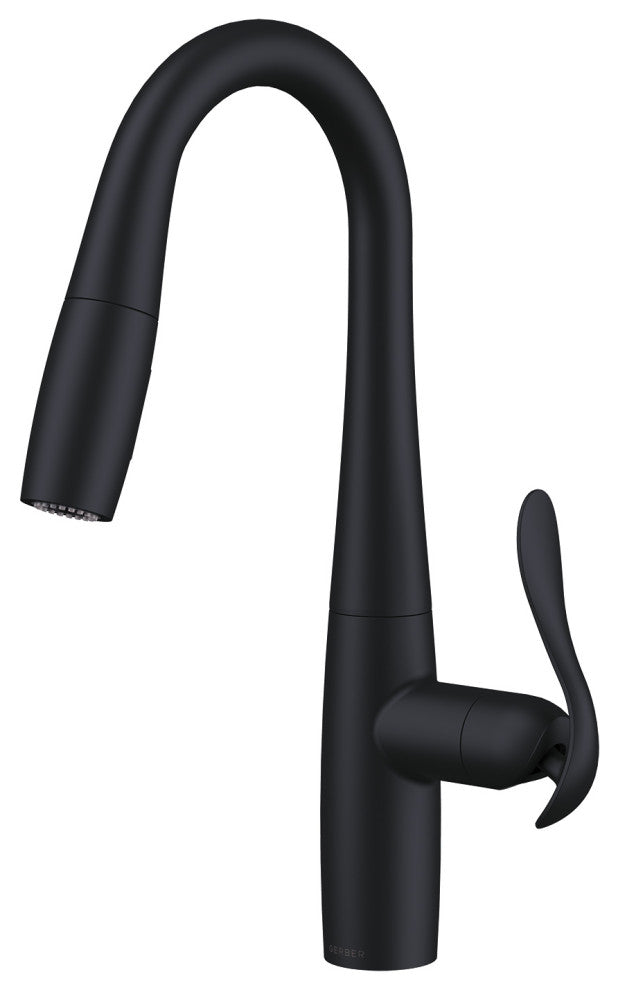 Selene Single Handle Pull-Down Prep Faucet Chrome, Satin Black