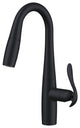 Selene Single Handle Pull-Down Prep Faucet Chrome, Satin Black