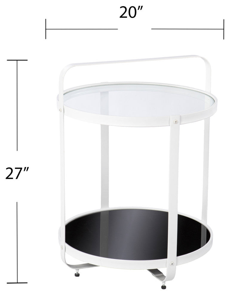 Vimmerly Glass-Top End Table