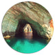 Beautiful Sea Cave In Greece, Landscape Round Wall Art, 23"