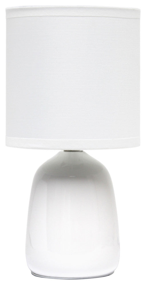Tall Traditional Ceramic Thimble Base Bedside Table Desk Lamp