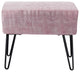 Textured Velvet Ottoman, Soft Pink
