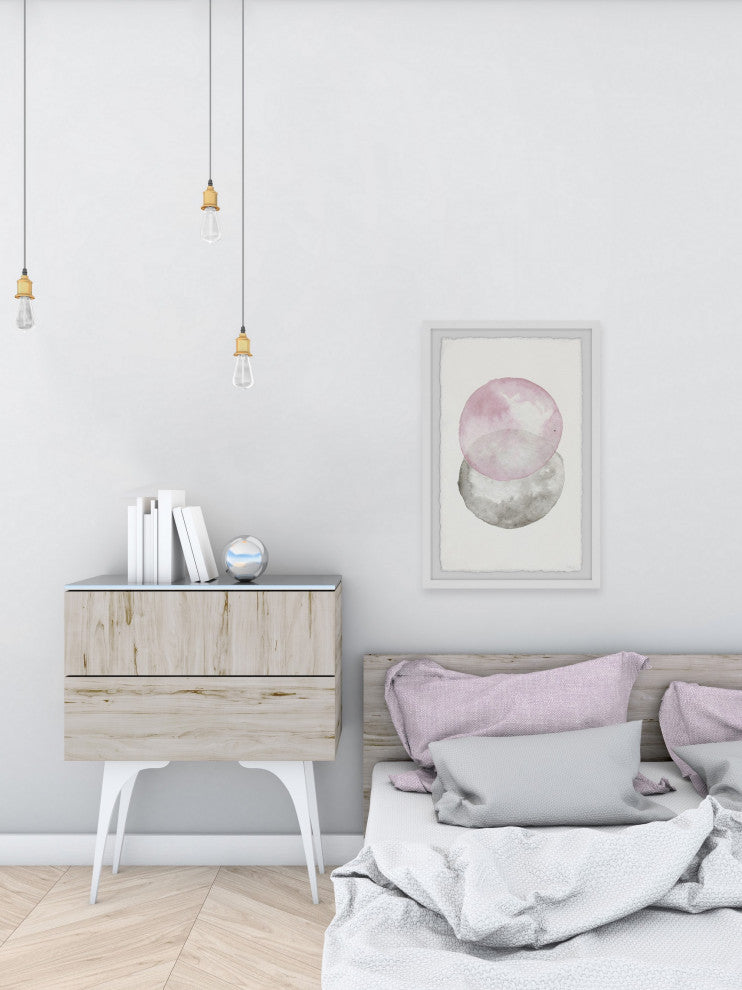 "Pinks and Grays" Framed Painting Print, 24"x36"