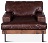 Chiavari Leather Arm Chair, Geisha Brown