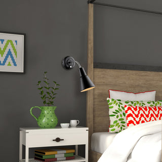 Globe Electric 65312 1 Light Wall Sconce - Black