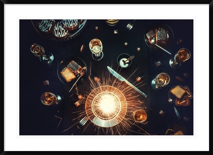 "Supernova On My Plate" Framed Digital Print by Dina Belenko, 44x32"