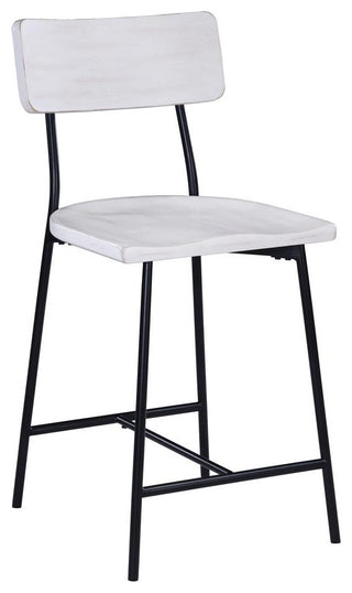 Bari Wood and Metal Modern Counter Stool