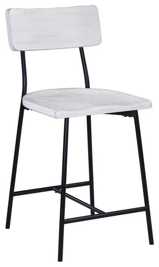Bari Wood and Metal Modern Counter Stool