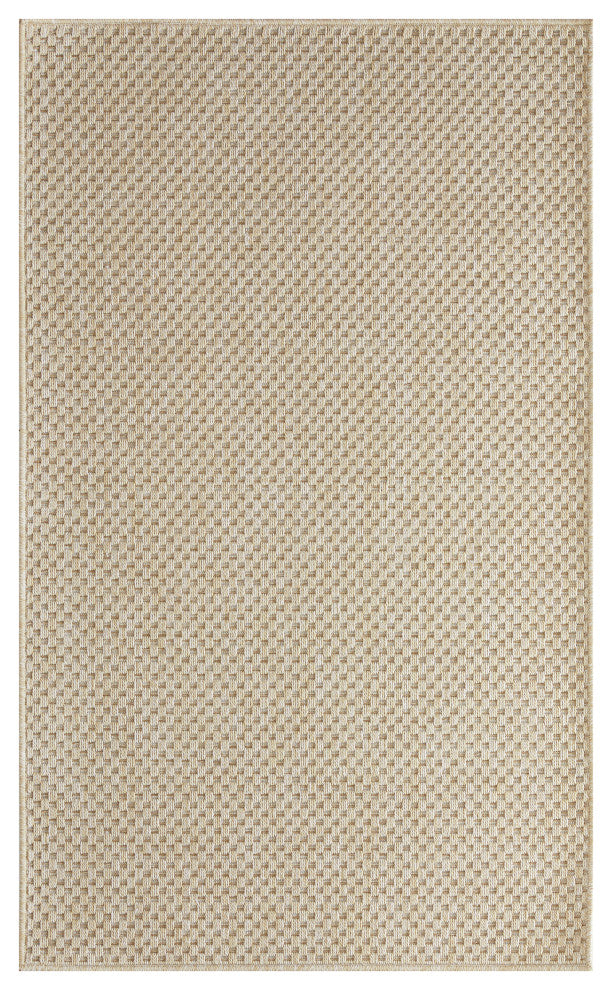 Nourison Tulum 3' x 5' Cream Outdoor Rug