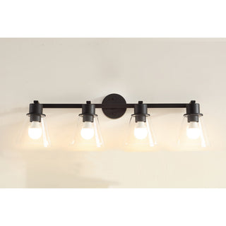 Bathroom Wall Lamp 4-Light, Black