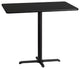 30"x48" Black Laminate Table Top With 22"x30" Bar Height Table Base