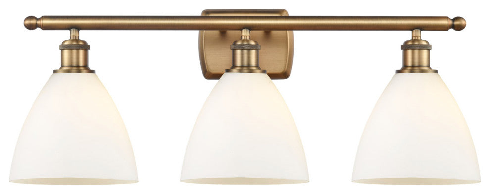 Innovations 516-3W-BB-GBD-751-LED 3 Light Bath Vanity Light, Brushed Brass