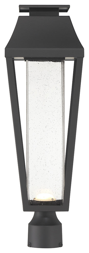 Brookline LED Outdoor Post Lantern, Matte Black