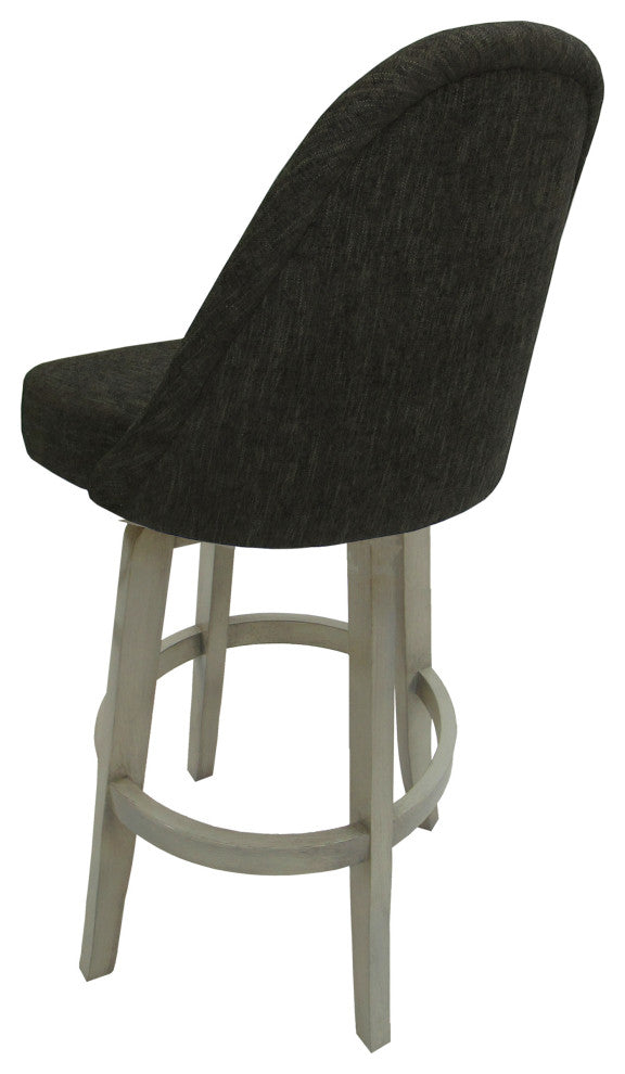 Swivel Counter 26" 30" Extra Tall 34" Wood Bar Stool M-235 Vivian Base, Brown