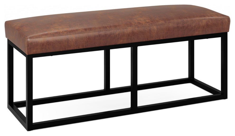 Reynolds Bench, Distressed Saddle Brown
