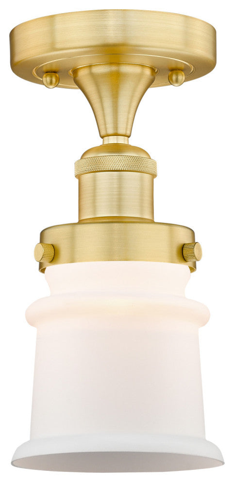 Innovations Lighting 616-1F-10-6 Canton Semi-Flush Canton 6"W - Black Antique
